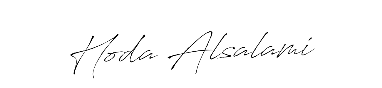 Also we have Hoda Alsalami name is the best signature style. Create professional handwritten signature collection using Antro_Vectra autograph style. Hoda Alsalami signature style 6 images and pictures png