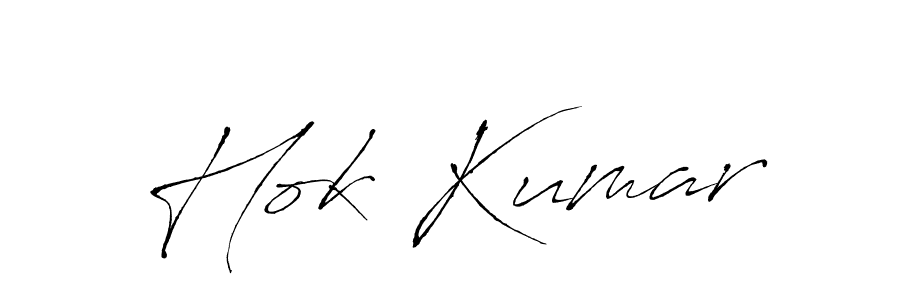 Create a beautiful signature design for name Hok Kumar. With this signature (Antro_Vectra) fonts, you can make a handwritten signature for free. Hok Kumar signature style 6 images and pictures png