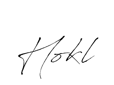 Make a beautiful signature design for name Hokl. With this signature (Antro_Vectra) style, you can create a handwritten signature for free. Hokl signature style 6 images and pictures png