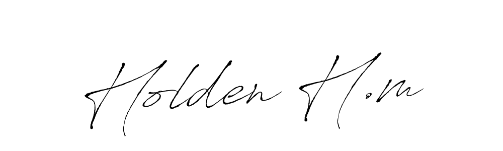 Similarly Antro_Vectra is the best handwritten signature design. Signature creator online .You can use it as an online autograph creator for name Holden H.m. Holden H.m signature style 6 images and pictures png