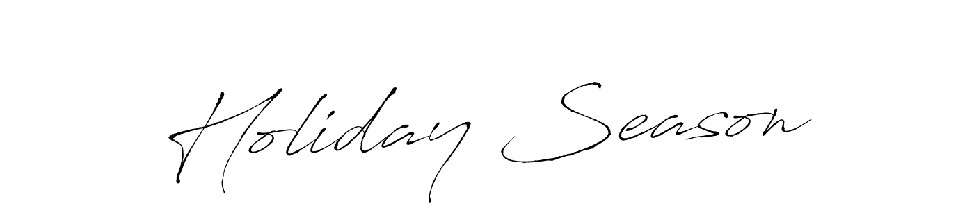The best way (Antro_Vectra) to make a short signature is to pick only two or three words in your name. The name Holiday Season include a total of six letters. For converting this name. Holiday Season signature style 6 images and pictures png