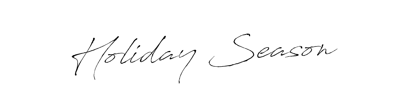 The best way (Antro_Vectra) to make a short signature is to pick only two or three words in your name. The name Holiday Season include a total of six letters. For converting this name. Holiday Season signature style 6 images and pictures png