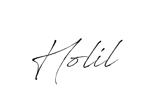 Holil stylish signature style. Best Handwritten Sign (Antro_Vectra) for my name. Handwritten Signature Collection Ideas for my name Holil. Holil signature style 6 images and pictures png