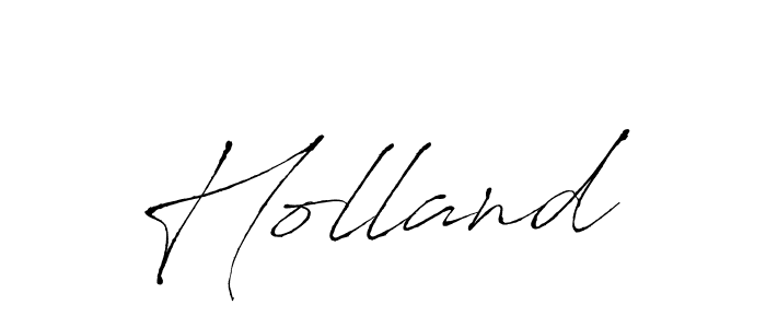 Use a signature maker to create a handwritten signature online. With this signature software, you can design (Antro_Vectra) your own signature for name Holland. Holland signature style 6 images and pictures png