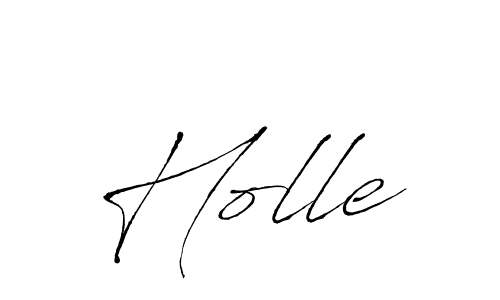 Design your own signature with our free online signature maker. With this signature software, you can create a handwritten (Antro_Vectra) signature for name Holle. Holle signature style 6 images and pictures png