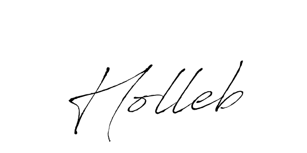 Make a beautiful signature design for name Holleb. With this signature (Antro_Vectra) style, you can create a handwritten signature for free. Holleb signature style 6 images and pictures png