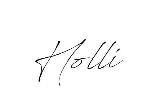 Holli stylish signature style. Best Handwritten Sign (Antro_Vectra) for my name. Handwritten Signature Collection Ideas for my name Holli. Holli signature style 6 images and pictures png