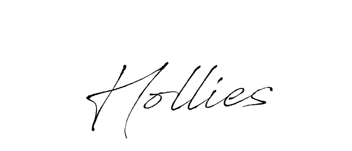 Design your own signature with our free online signature maker. With this signature software, you can create a handwritten (Antro_Vectra) signature for name Hollies. Hollies signature style 6 images and pictures png