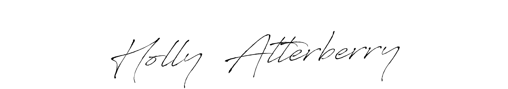 Make a beautiful signature design for name Holly  Atterberry. With this signature (Antro_Vectra) style, you can create a handwritten signature for free. Holly  Atterberry signature style 6 images and pictures png