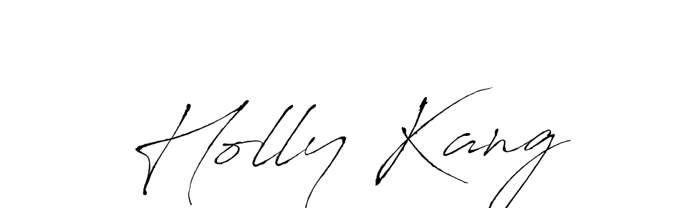 Similarly Antro_Vectra is the best handwritten signature design. Signature creator online .You can use it as an online autograph creator for name Holly Kang. Holly Kang signature style 6 images and pictures png