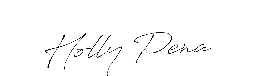 Holly Pena stylish signature style. Best Handwritten Sign (Antro_Vectra) for my name. Handwritten Signature Collection Ideas for my name Holly Pena. Holly Pena signature style 6 images and pictures png