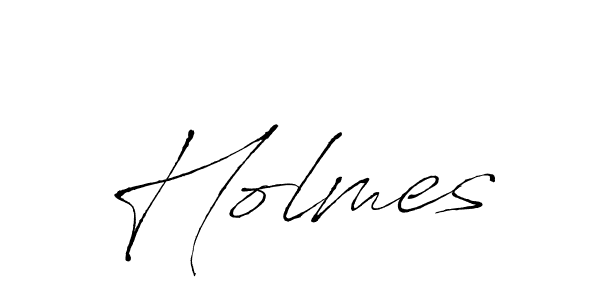 Create a beautiful signature design for name Holmes. With this signature (Antro_Vectra) fonts, you can make a handwritten signature for free. Holmes signature style 6 images and pictures png