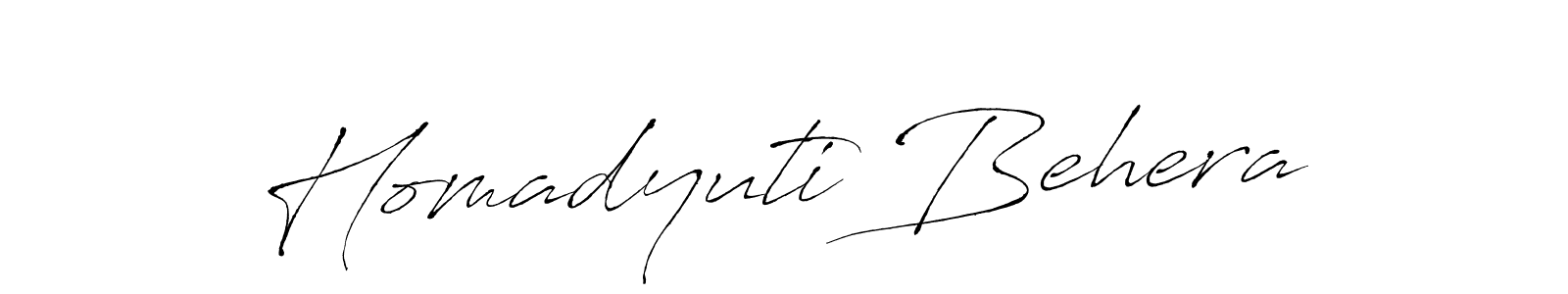 Also we have Homadyuti Behera name is the best signature style. Create professional handwritten signature collection using Antro_Vectra autograph style. Homadyuti Behera signature style 6 images and pictures png