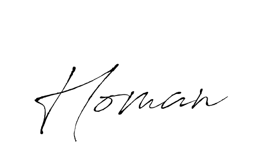 How to make Homan signature? Antro_Vectra is a professional autograph style. Create handwritten signature for Homan name. Homan signature style 6 images and pictures png