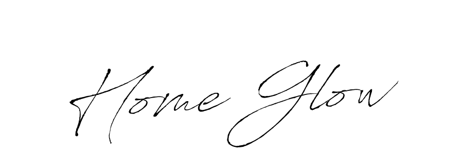 Home Glow stylish signature style. Best Handwritten Sign (Antro_Vectra) for my name. Handwritten Signature Collection Ideas for my name Home Glow. Home Glow signature style 6 images and pictures png