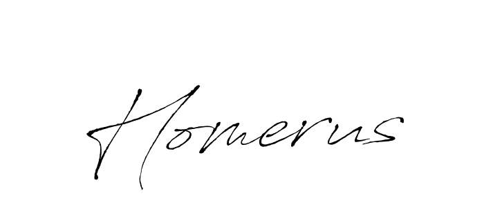 Make a beautiful signature design for name Homerus. With this signature (Antro_Vectra) style, you can create a handwritten signature for free. Homerus signature style 6 images and pictures png