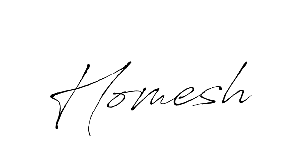 Design your own signature with our free online signature maker. With this signature software, you can create a handwritten (Antro_Vectra) signature for name Homesh. Homesh signature style 6 images and pictures png