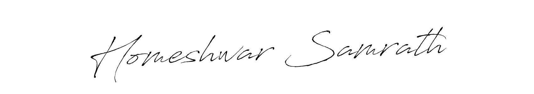 Similarly Antro_Vectra is the best handwritten signature design. Signature creator online .You can use it as an online autograph creator for name Homeshwar Samrath. Homeshwar Samrath signature style 6 images and pictures png