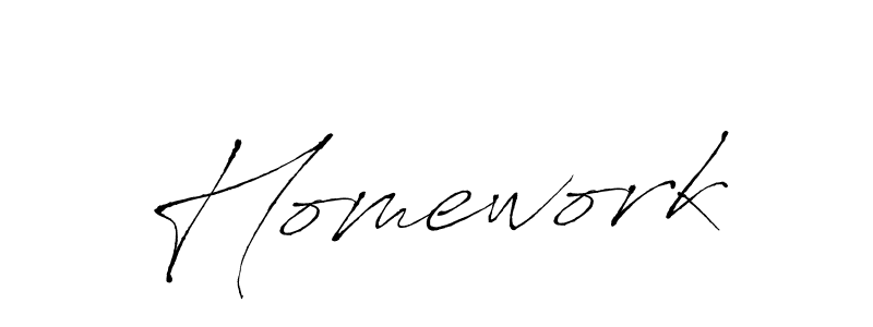 Create a beautiful signature design for name Homework. With this signature (Antro_Vectra) fonts, you can make a handwritten signature for free. Homework signature style 6 images and pictures png