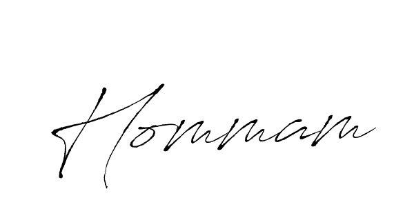 Design your own signature with our free online signature maker. With this signature software, you can create a handwritten (Antro_Vectra) signature for name Hommam. Hommam signature style 6 images and pictures png