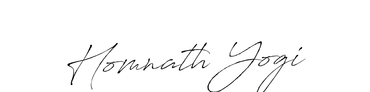 Create a beautiful signature design for name Homnath Yogi. With this signature (Antro_Vectra) fonts, you can make a handwritten signature for free. Homnath Yogi signature style 6 images and pictures png