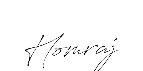 Homraj stylish signature style. Best Handwritten Sign (Antro_Vectra) for my name. Handwritten Signature Collection Ideas for my name Homraj. Homraj signature style 6 images and pictures png