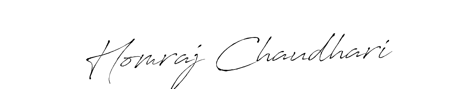 Create a beautiful signature design for name Homraj Chaudhari. With this signature (Antro_Vectra) fonts, you can make a handwritten signature for free. Homraj Chaudhari signature style 6 images and pictures png
