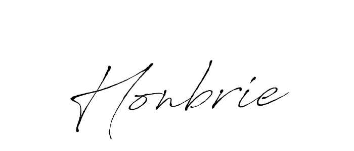 Design your own signature with our free online signature maker. With this signature software, you can create a handwritten (Antro_Vectra) signature for name Honbrie. Honbrie signature style 6 images and pictures png