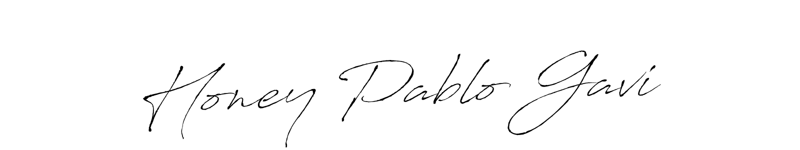 Make a beautiful signature design for name Honey Pablo Gavi. With this signature (Antro_Vectra) style, you can create a handwritten signature for free. Honey Pablo Gavi signature style 6 images and pictures png