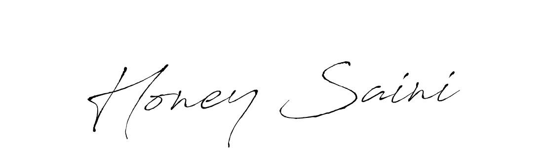 Design your own signature with our free online signature maker. With this signature software, you can create a handwritten (Antro_Vectra) signature for name Honey Saini. Honey Saini signature style 6 images and pictures png