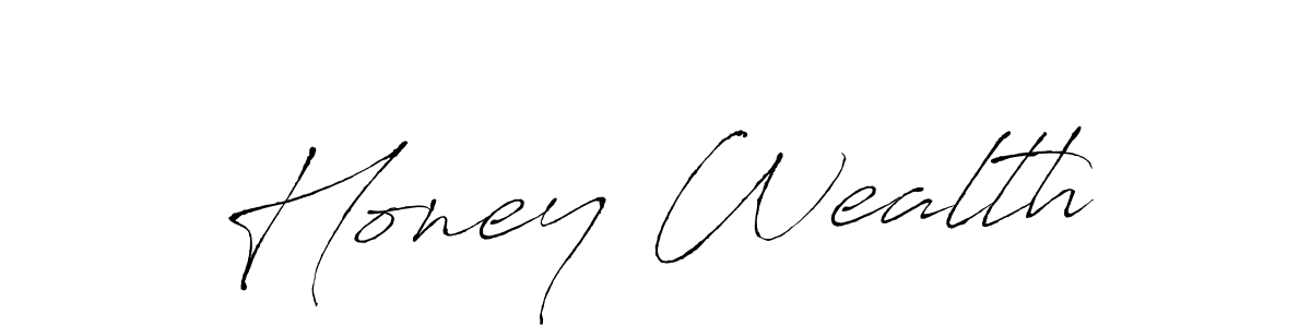 Honey Wealth stylish signature style. Best Handwritten Sign (Antro_Vectra) for my name. Handwritten Signature Collection Ideas for my name Honey Wealth. Honey Wealth signature style 6 images and pictures png