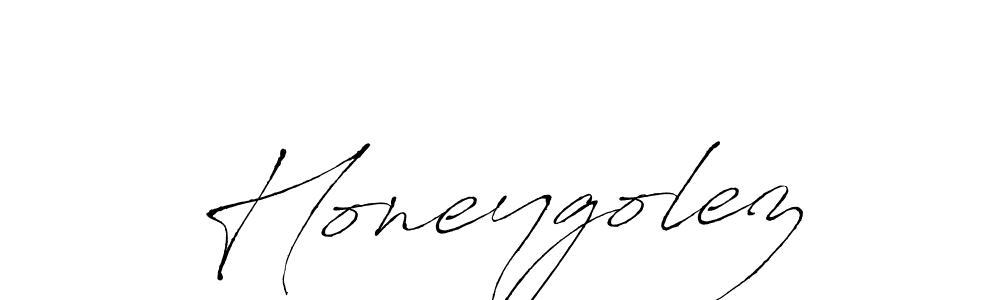 Make a beautiful signature design for name Honeygolez. With this signature (Antro_Vectra) style, you can create a handwritten signature for free. Honeygolez signature style 6 images and pictures png