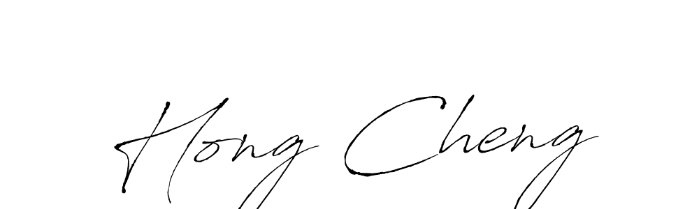 Hong Cheng stylish signature style. Best Handwritten Sign (Antro_Vectra) for my name. Handwritten Signature Collection Ideas for my name Hong Cheng. Hong Cheng signature style 6 images and pictures png