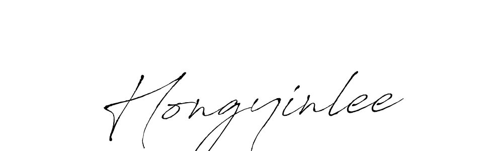 How to make Hongyinlee signature? Antro_Vectra is a professional autograph style. Create handwritten signature for Hongyinlee name. Hongyinlee signature style 6 images and pictures png