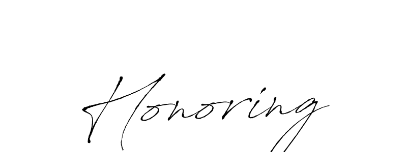 How to make Honoring signature? Antro_Vectra is a professional autograph style. Create handwritten signature for Honoring name. Honoring signature style 6 images and pictures png