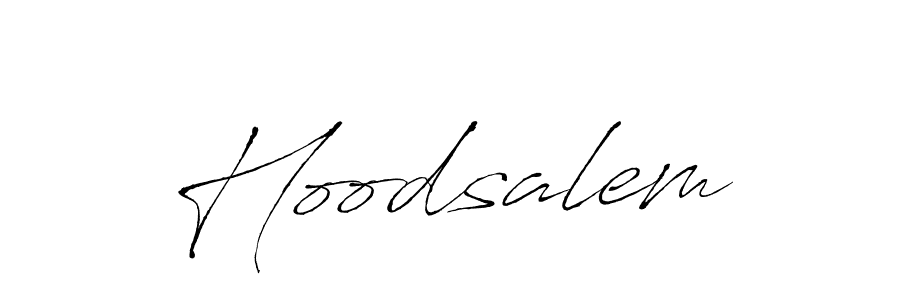Create a beautiful signature design for name Hoodsalem. With this signature (Antro_Vectra) fonts, you can make a handwritten signature for free. Hoodsalem signature style 6 images and pictures png