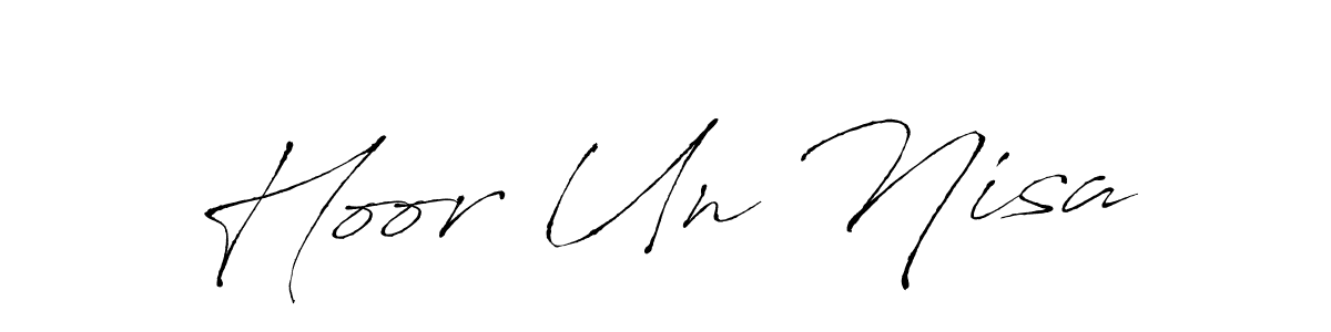 You should practise on your own different ways (Antro_Vectra) to write your name (Hoor Un Nisa) in signature. don't let someone else do it for you. Hoor Un Nisa signature style 6 images and pictures png