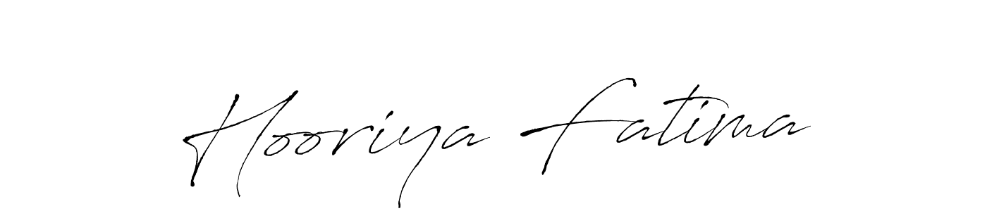 Create a beautiful signature design for name Hooriya Fatima. With this signature (Antro_Vectra) fonts, you can make a handwritten signature for free. Hooriya Fatima signature style 6 images and pictures png