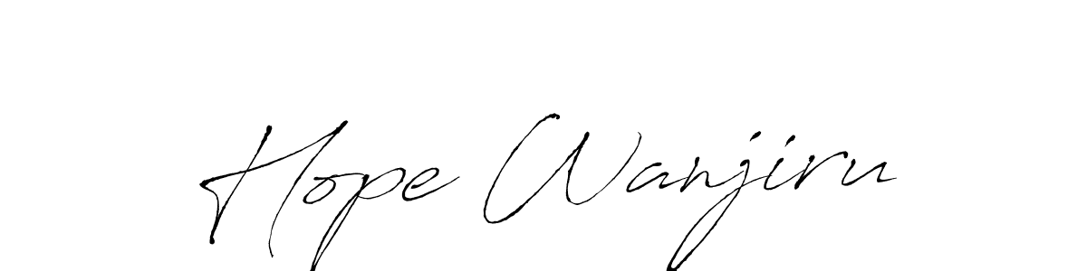 Antro_Vectra is a professional signature style that is perfect for those who want to add a touch of class to their signature. It is also a great choice for those who want to make their signature more unique. Get Hope Wanjiru name to fancy signature for free. Hope Wanjiru signature style 6 images and pictures png