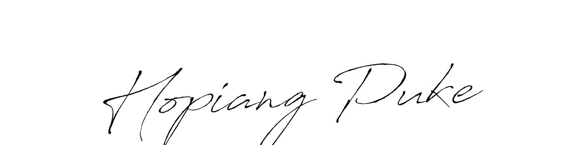 Create a beautiful signature design for name Hopiang Puke. With this signature (Antro_Vectra) fonts, you can make a handwritten signature for free. Hopiang Puke signature style 6 images and pictures png