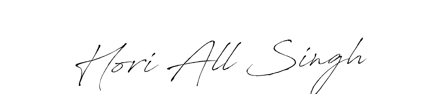 The best way (Antro_Vectra) to make a short signature is to pick only two or three words in your name. The name Hori All Singh include a total of six letters. For converting this name. Hori All Singh signature style 6 images and pictures png