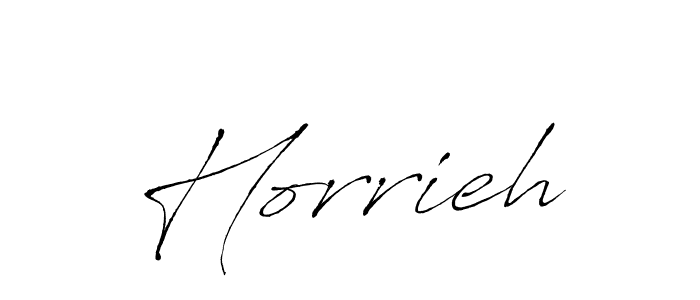 Make a beautiful signature design for name Horrieh. With this signature (Antro_Vectra) style, you can create a handwritten signature for free. Horrieh signature style 6 images and pictures png