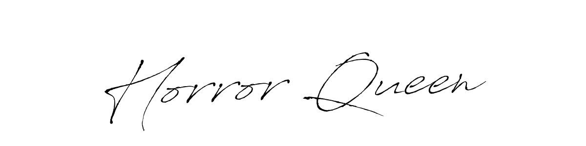 Use a signature maker to create a handwritten signature online. With this signature software, you can design (Antro_Vectra) your own signature for name Horror Queen. Horror Queen signature style 6 images and pictures png