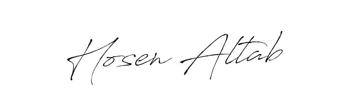 Also we have Hosen Altab name is the best signature style. Create professional handwritten signature collection using Antro_Vectra autograph style. Hosen Altab signature style 6 images and pictures png