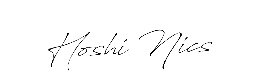 Also You can easily find your signature by using the search form. We will create Hoshi Nics name handwritten signature images for you free of cost using Antro_Vectra sign style. Hoshi Nics signature style 6 images and pictures png