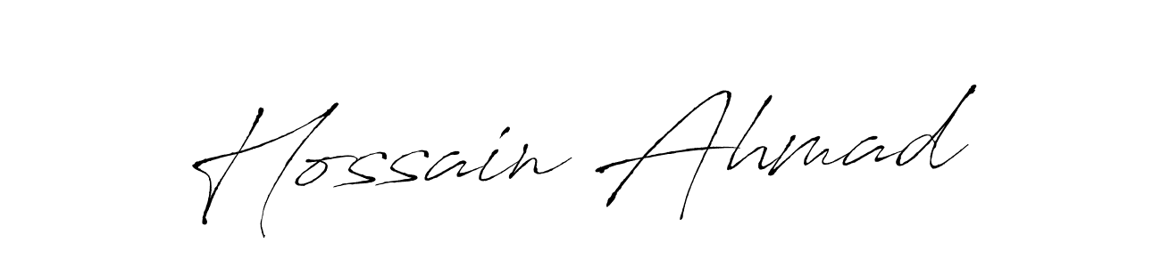 How to make Hossain Ahmad name signature. Use Antro_Vectra style for creating short signs online. This is the latest handwritten sign. Hossain Ahmad signature style 6 images and pictures png