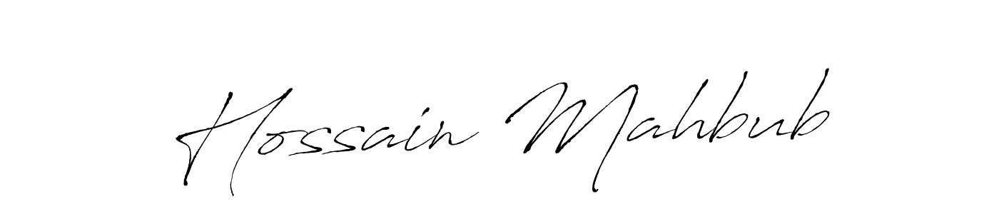 Also we have Hossain Mahbub name is the best signature style. Create professional handwritten signature collection using Antro_Vectra autograph style. Hossain Mahbub signature style 6 images and pictures png