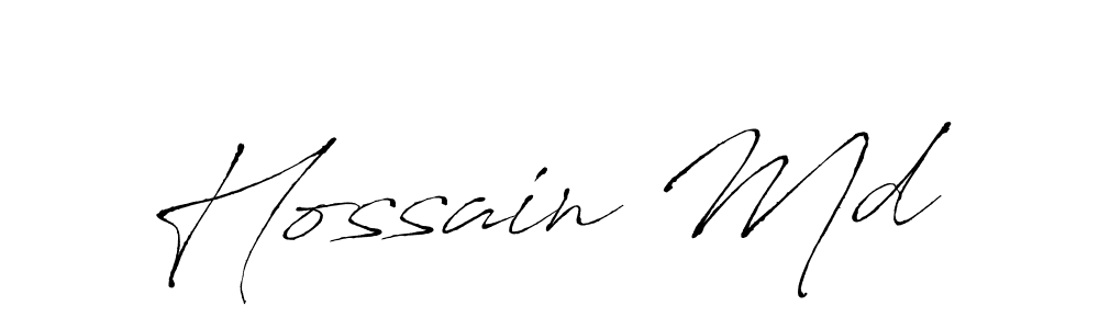 Hossain Md stylish signature style. Best Handwritten Sign (Antro_Vectra) for my name. Handwritten Signature Collection Ideas for my name Hossain Md. Hossain Md signature style 6 images and pictures png