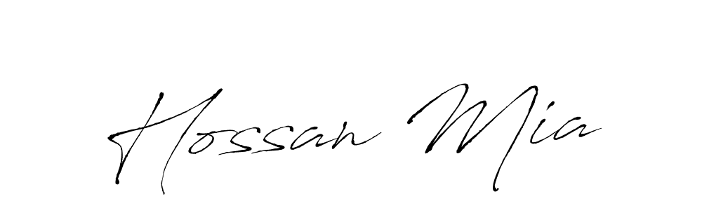 Use a signature maker to create a handwritten signature online. With this signature software, you can design (Antro_Vectra) your own signature for name Hossan Mia. Hossan Mia signature style 6 images and pictures png