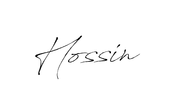 Design your own signature with our free online signature maker. With this signature software, you can create a handwritten (Antro_Vectra) signature for name Hossin. Hossin signature style 6 images and pictures png